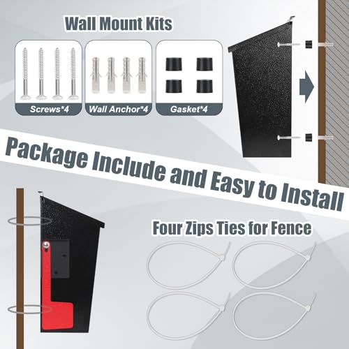 image for KYODOLED Wall Mount Mailboxes for Outside with Flag and Number Sticker