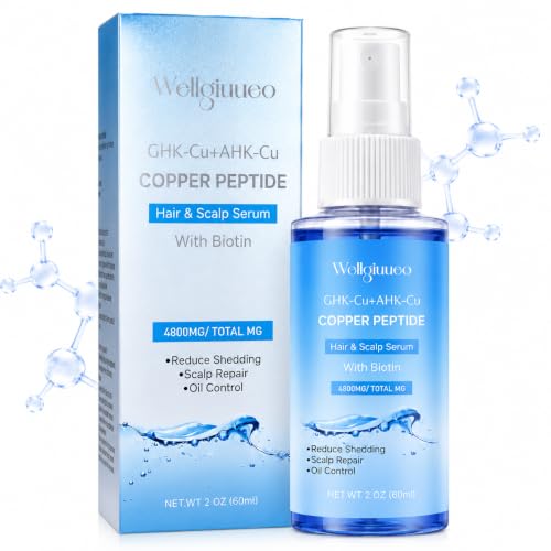 Copper Peptide Hair Growth Serum Spray with GHK-Cu + AHK-Cu, Redensyl, Capixyl, Biotin, Niacinamide and Caffeine – Leave-in Scalp Serum for Thinning Hair, Shiny Hair, Non-greasy, 2 fl oz