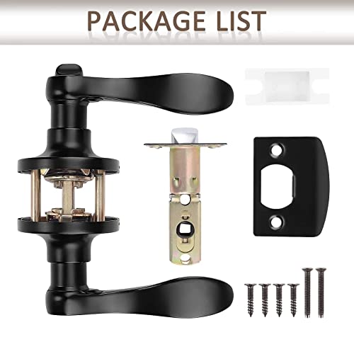 3 Pack Probrico Door Handles Black Privacy Door Levers Bedroom/Bathroom Door Locks with No Keys Interior Keyless Door Locks for Left or Right Sided Doors by Probrico - Image 7