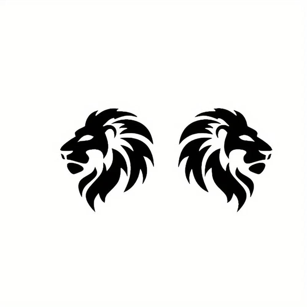 2pcs Reflective Lion Vinyl Stickers for Car Truck Laptop Vehicle Decoration