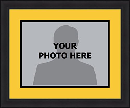 NCAA College Picture Frames with Team-Themed Matting - The Big Ten (Iowa Hawkeyes (Yellow Matting, Black Trim), 16" x 20" Photo in 22" x 26" Frame)