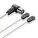 TNP FM Radio T Dipole Antenna, 75 Ohm Copper Aerial HD F Type Female PLA Connector Plug Coaxial Cable Wire (6ft) for Yamaha Sony Bose B&O JVC Denon Audio Sound System Stereo Receiver