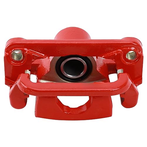 Image of TRQ Rear Brake Caliper Set Painted Red Brackets Compatible with 2007-2012 Nissan Altima 2007-2008 Maxima