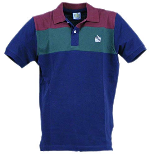 Admiral Polo Uomo Piquet Sportswear Logo Ricamato Bandiera Multicolore (RA Grn Navy BRG.DY 009),XXL