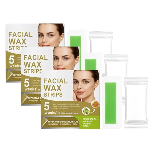 Generisch Wachsstreifen Gesicht 20 Streifen + Tücher