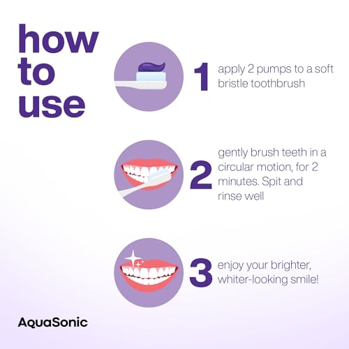 Image of AquaSonic Perfect Purple | Teeth Whitening, Color-Correcting Serum | Neutralize Yellow Stains | Mint Flavor
