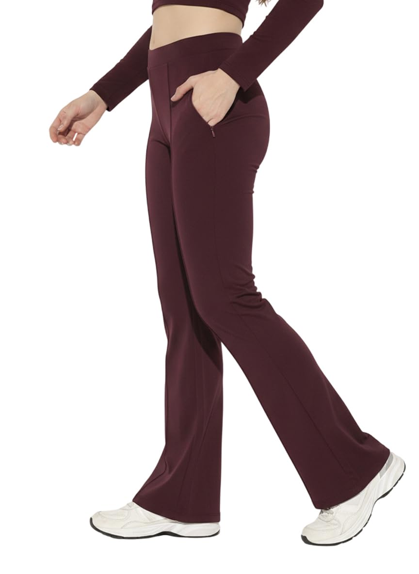 Vogaan Women's & Girl's Premium Poly Spandex Mid Waist Yoga Leggings for Women – 4 Way Stretch Airmax Breathable Gym Tight