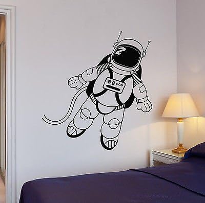 Amazon.com: Wall Decal Astronaut Space Universe for Kids Room Vinyl ...