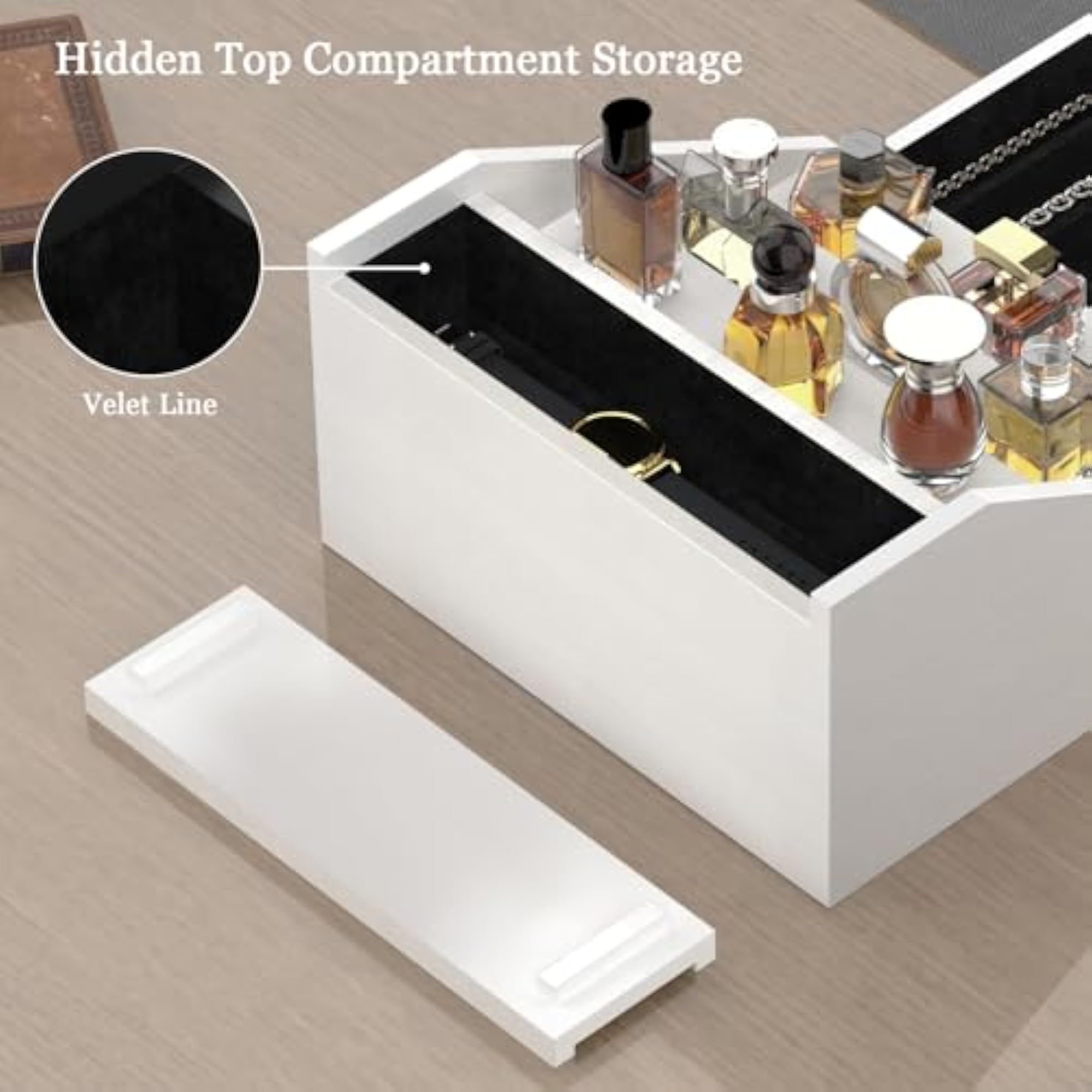 Wooden Cologne Organizer for Men, 4 Tier