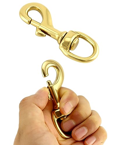 Ganchos giratorios de latón resistente QWORK para equipamiento subacuático 3