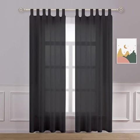 Megachest Lucy Woven Voile Tab Top Curtains Cover
