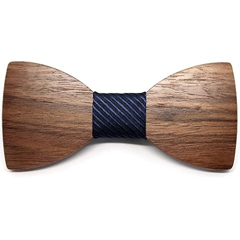 BOBIJOO Jewelry - Fliege Holz Chic Trend Mann Verschiedene Modelle Hand-Stoff-Leder Cover