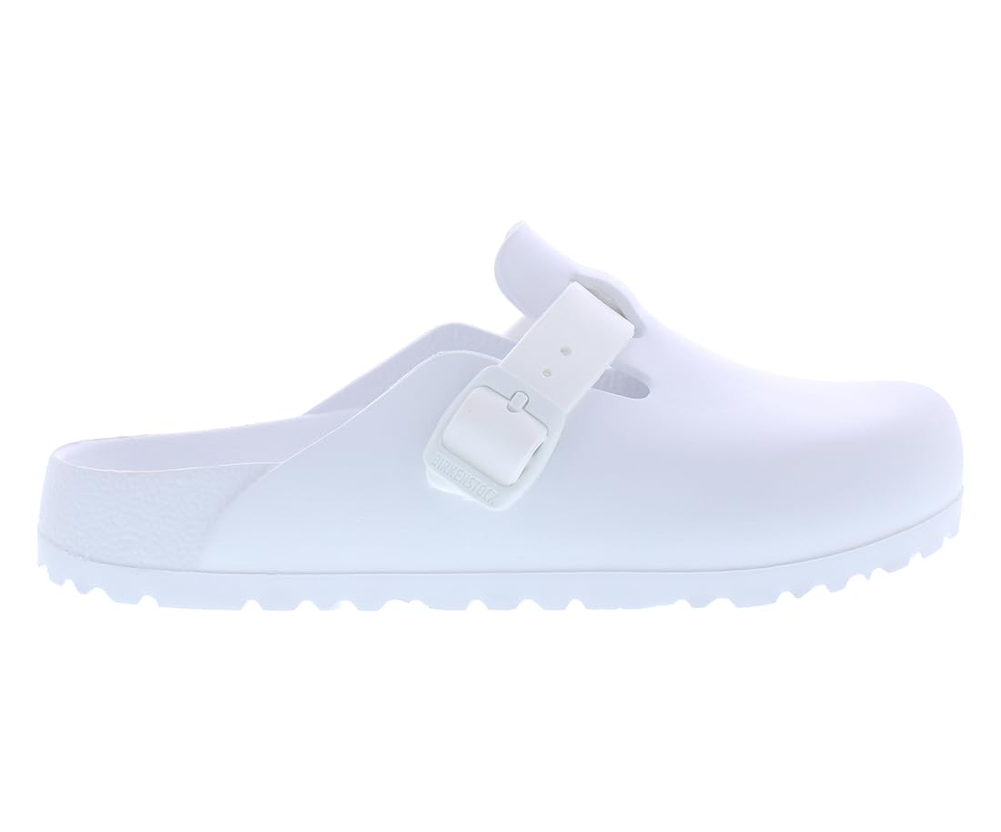 Birkenstock Boston EVA Narrow Unisex Shoes Size 3, Color: Cloud White/Ghost White-White