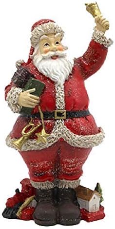 Melody Jane Dolls Houses Dollhouse Father Christmas with Bell & Toys Santa Claus Figure Miniature 1:12