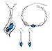 Platinum-plated Fashion Jewelry Set with Imported Crystal Element (CF-1083-S06)