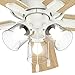 Hunter Fan Company, 54207, 52 inch Crestfield Fresh White Low Profile Ceiling Fan with LED Light Kit and Pull Chain