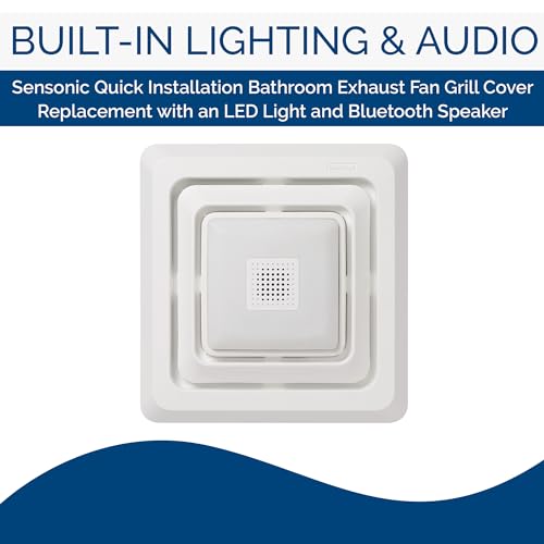 Broan-Nutone 026715262885 Nested Bluetooth Speaker Quick Install Bathroom Exhaust Fan Grille/Cover W/Led Light thumb #7