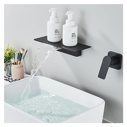 Robinet de baignoire cascade mural contre les éclaboussures noir