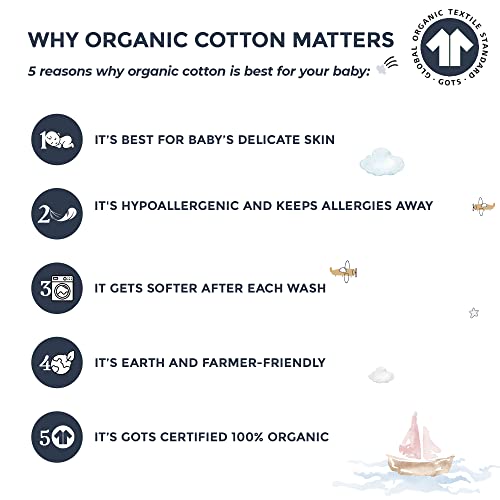 Sweave Organic Crib Sheets (2-Pack) - Breathable Double-Elastic Fitted Crib Sheet, Extra Protection For Your Baby, 100% Gots Certified Organic Cotton, Secure & Snug Fit, Crib Sheets Neutral (28"X52") #TOP4