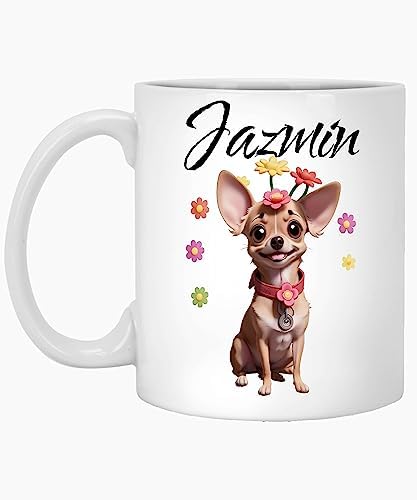 Coffee Mug Personalized Chihuahua Name Jazmin Chihuahua Name Mug, Chihuahua Gift, Chihuahua Owner, Dog Lover Gift, Dog Owner Gift, Chihuahuas,