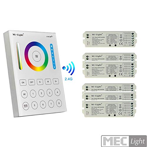 RGB+ CCT LED - Set telecomando con pannello da parete a 8 zone e controller, set completo 12-24 V