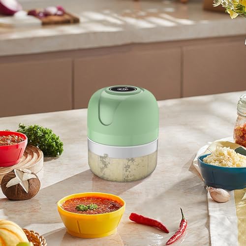 Picadora de ajo eléctrica | Robot de cocina USB para verduras rodantes,Multifunción para especias Jengibre Nuez Carne Picada,Verduras Frutas Nueces - imagen 3