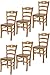 Tommychairs - Set 6 chaises Cuore pour Cuisine, Bar et Salle à Manger, Robuste Structure en Bois de hêtre peindré en Couleur chêne et Assise en Bois