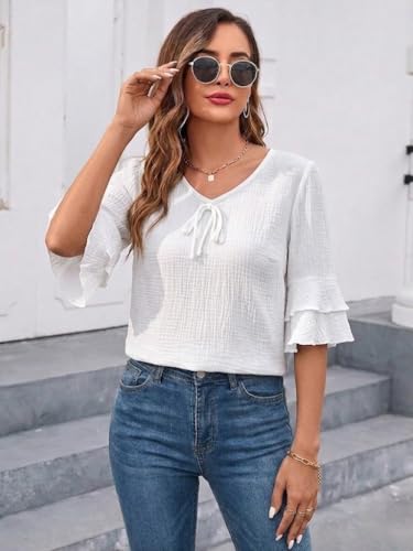 Image of TOPLOT Women's Top | Stylish Shirt Design | Comfortable Western Top| Easy Movement Structure | Trendy Look Styling | Versatile Perfect for Casual & Everyday Fashion (5231)
