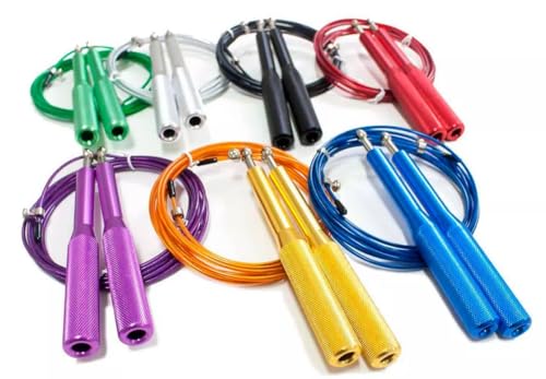 Corda Pular Aço Crossfit 3m Rolamento Speed Profissional Roxo