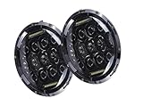For Suzuki for Samurai SJ410 for Lada for Niva 4X4 7 pouces LED phares ronds DRL Hi Lo faisceau phare tout terrain accessoires de voiture noir