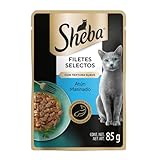 Sheba - Alimento Húmedo para Gato Adulto, Sabor Filetes De Atún Marinado 85g c/u. Paquete de 24 Unidades, SIn Colorantes...