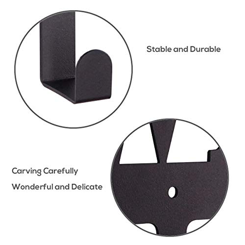 MINCORD Towel Racks 5 Hooks Black Metal Wall Mount Rustproof and Waterproof Towel Holder for Bathroom Towels-Robes, Bedroom Clothing, Kitchen Storage Organizer Rack, Pool Towel Hooks - Thumbnail 7