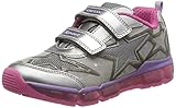 Schuhweite: normal Geox Mädchen J Android Girl B Sneaker, Silber (Dk Silver/Fuchsia C1a8n), 30 EU