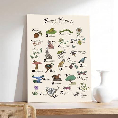 Lettres alphabet de la forêt cadeau de naissance et décoration - 7