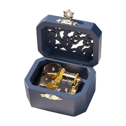 Whoasyst Carillon intagliato in legno con operazioni a carica melodie classiche per decorazione domestica accento musicale regalo antico