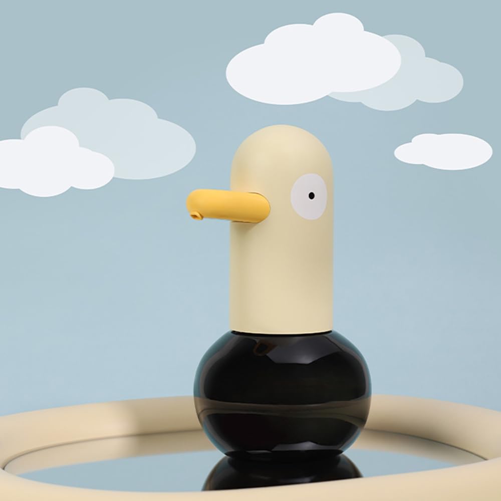 Dispensador automático de jabón para niños, dispensador de jabón de manos espumoso sin contacto, impermeable, recargable por USB, dispensador de champú/jabón manos libres para baño, encimera de