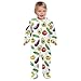 Emelivor Tomato Cucumber White Newborn Baby One-Piece Sleepers Cotton Sleepwear Outfits for Girls Boys