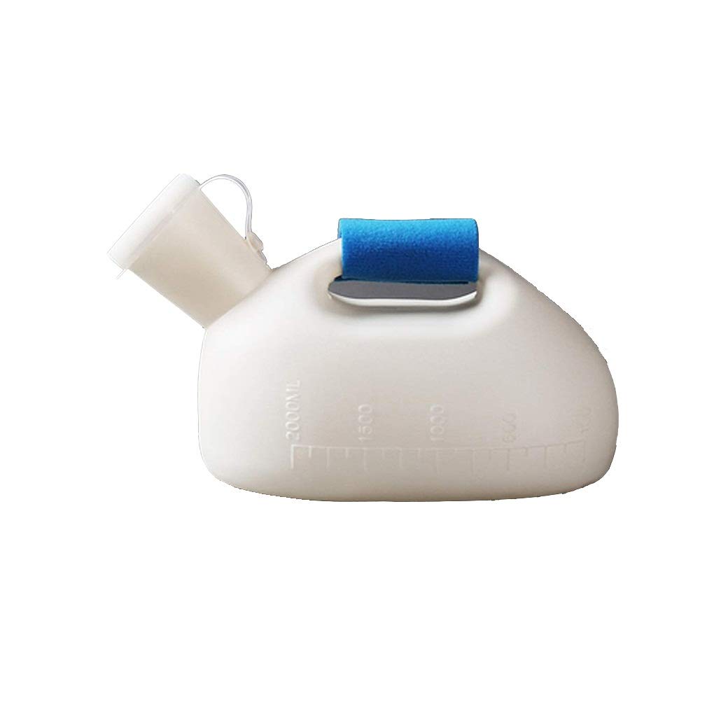HYQOUKLR Male Portable Travel Pee Bottles, Travel Urinal Bottle With Screw Cap 2000ml Multicolor(White)