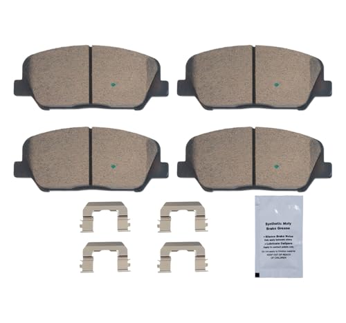 Image of HUSCH D1675 Front Ceramic Brake Pads Kit Fit For Kia Forte 2014-2018, For Forte Koup 2014-2017, For Forte5 2014-2018, For Hyundai Veloster 2012-2017
