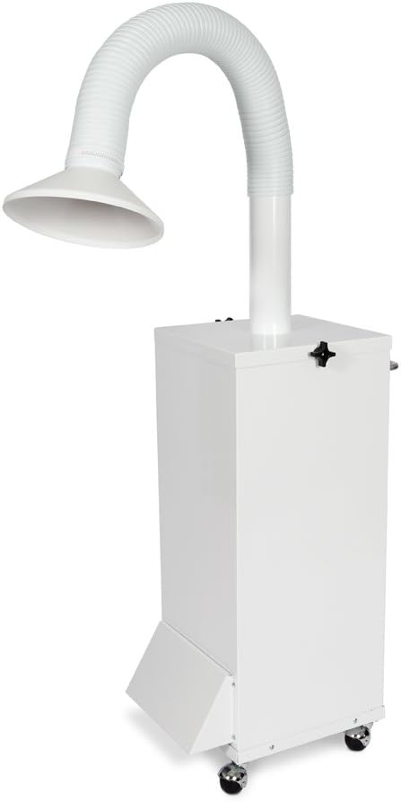 SPA-HJR Chemical Fume Extractor and Portable Air Purifier for Keratin Hair Smoothing Treatments, White