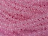 120pcs 8mm Pink Chalcedony Beads Natural Round Pink Stone Beads Loose Smooth Crystal Quartz Gemstone...