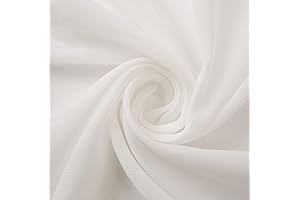 58" Rustic Elegance: Ivory Shimmering Chiffon Fabric for Wedding Draping