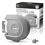 Quebec 15m Heavy Duty Retractable Washing Line Wall Mounted with Durable PVC Cover for Outdoor Use – Space Saving and Sturdy Clothes Line Drying Solution for Garden and Patio