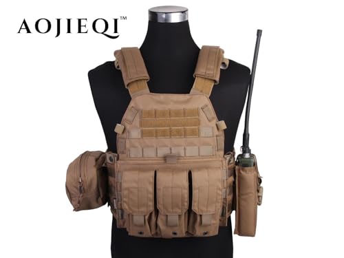 Emersongear LBT6094A Style Tactical Molle Vest with Radio Pouch Triple Mag Pouch and Dump Pouch2
