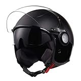 casco moto piaggio beverly  Casco semi-integrale Vespa VJ – Double Black