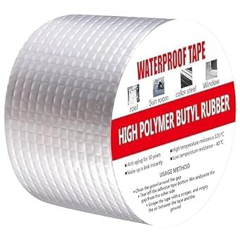 See full amazon price history chart for TRUEBOND Super Strong Adhesive Waterproof Permanent Repair Aluminum Butyl Tape Rubber Foil Suitable for Roof Leak, surface Crack, Window Sill Gap, Boat Sealing, Home Renovation (5 METER), Silver (1) TRUEBOND Super Strong Adhesive Waterproof Permanent Repair Aluminum Butyl Tape Rubber Foil Suitable for Roof Leak, surface Crack, Window Sill Gap, Boat Sealing, Home Renovation (5 METER), Silver (1) (B0D9KHM35T) Amazon Price History, Amazon Price Tracker