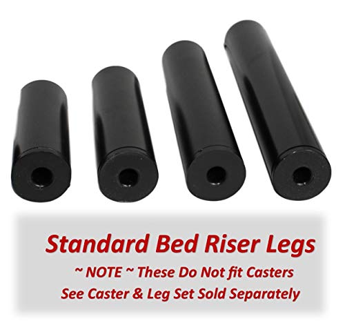 Leggett & Platt Adjustable Bed Leg Kit, 3" Height, Set of 4, M8 Threading