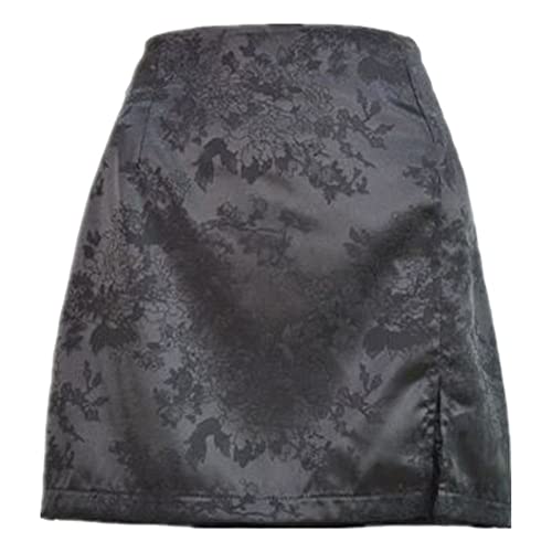 Jupe fendue à la taille pour femme taille M mini couleur noir WW4103