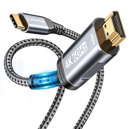 Câble USB C vers HDMI 4K 60Hz haute vitesse de 1,8 m compatible iPhone 16 et MacBook