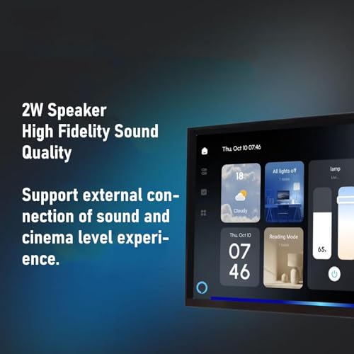 Image of Smart Home Control Panel, 8 Inch Touchscreen Central Controller, Smart Touch Screen with 2GB RAM 16GB ROM, Voice and App Control, Built in Speaker for Home Automation